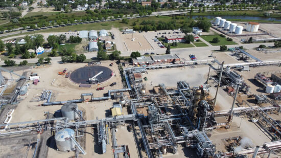 Aerial photo of hydrocarbon distribution site